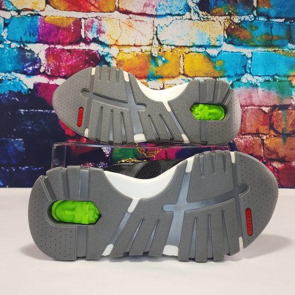 Versace Squalo Runner -Gold tone shoe bracelets, black/white/grey, size 40 - Picture 7 of 7